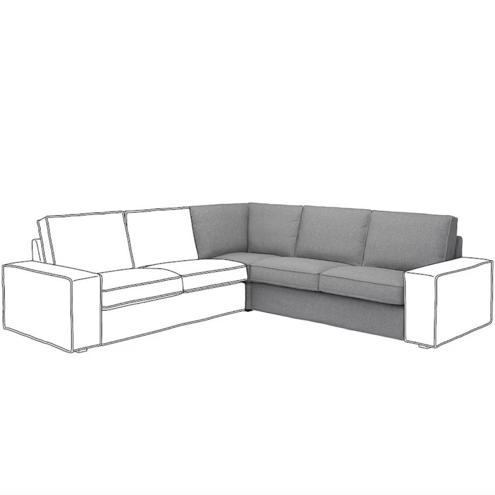 IKEA KIVIK 805.269.18 Cover for corner section, Tibbleby beige/gray